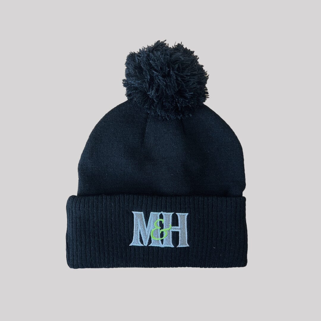 M&H Black Bobble Hat Accessories Millichamp and Hall