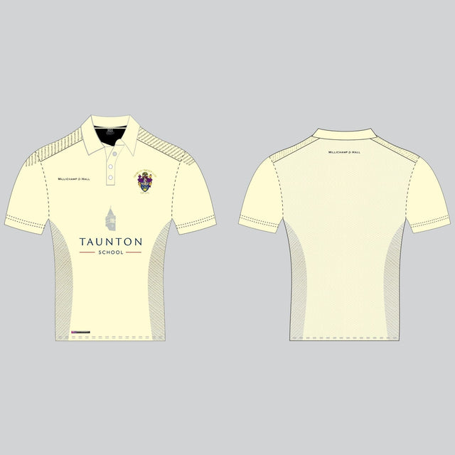 Taunton Vale White Cricket Shirt (Short sleeve) Millichamp and Hall