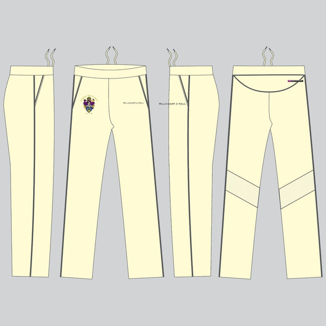 Taunton Vale White Pro Playing Trousers Millichamp and Hall