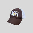 Brown and Pink Tri Colour Trucker Cap Millichamp and Hall