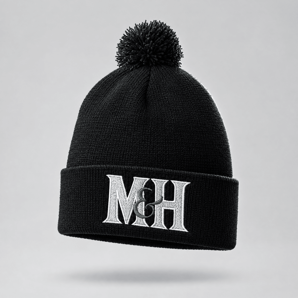M&H Black Bobble Hat Accessories Millichamp and Hall