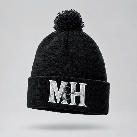 M&H Black Bobble Hat Accessories Millichamp and Hall