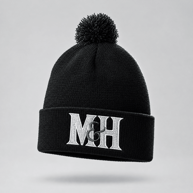 M&H Black Bobble Hat Accessories Millichamp and Hall