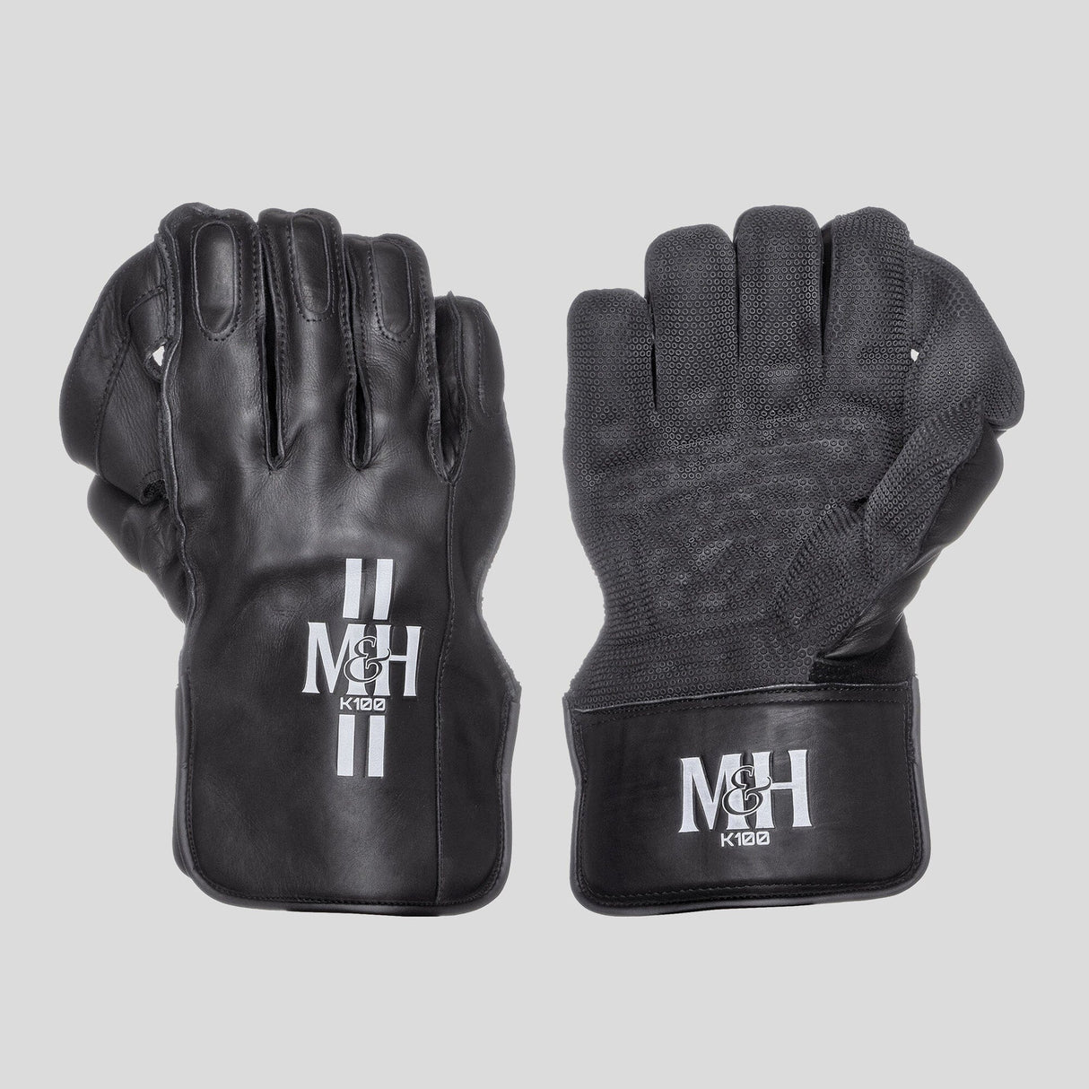 K100 Wicket Keeping Gloves Black Wicketkeeping Millichamp and Hall