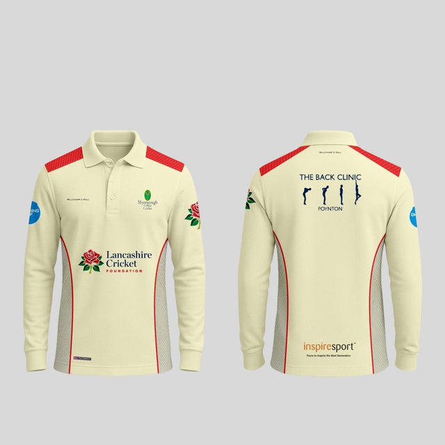 Myerscough White Playing Shirt (Longsleeve) Millichamp and Hall