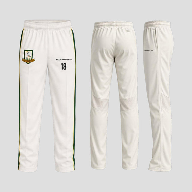 North Curry White Playing Trousers Millichamp and Hall